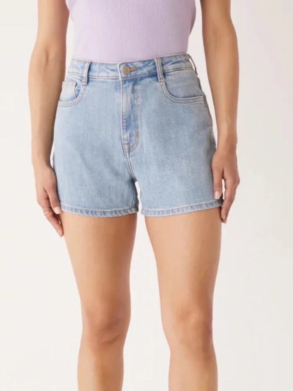 Frank And Oak The Stevie Slim Fit 3in Short in Light Indigo